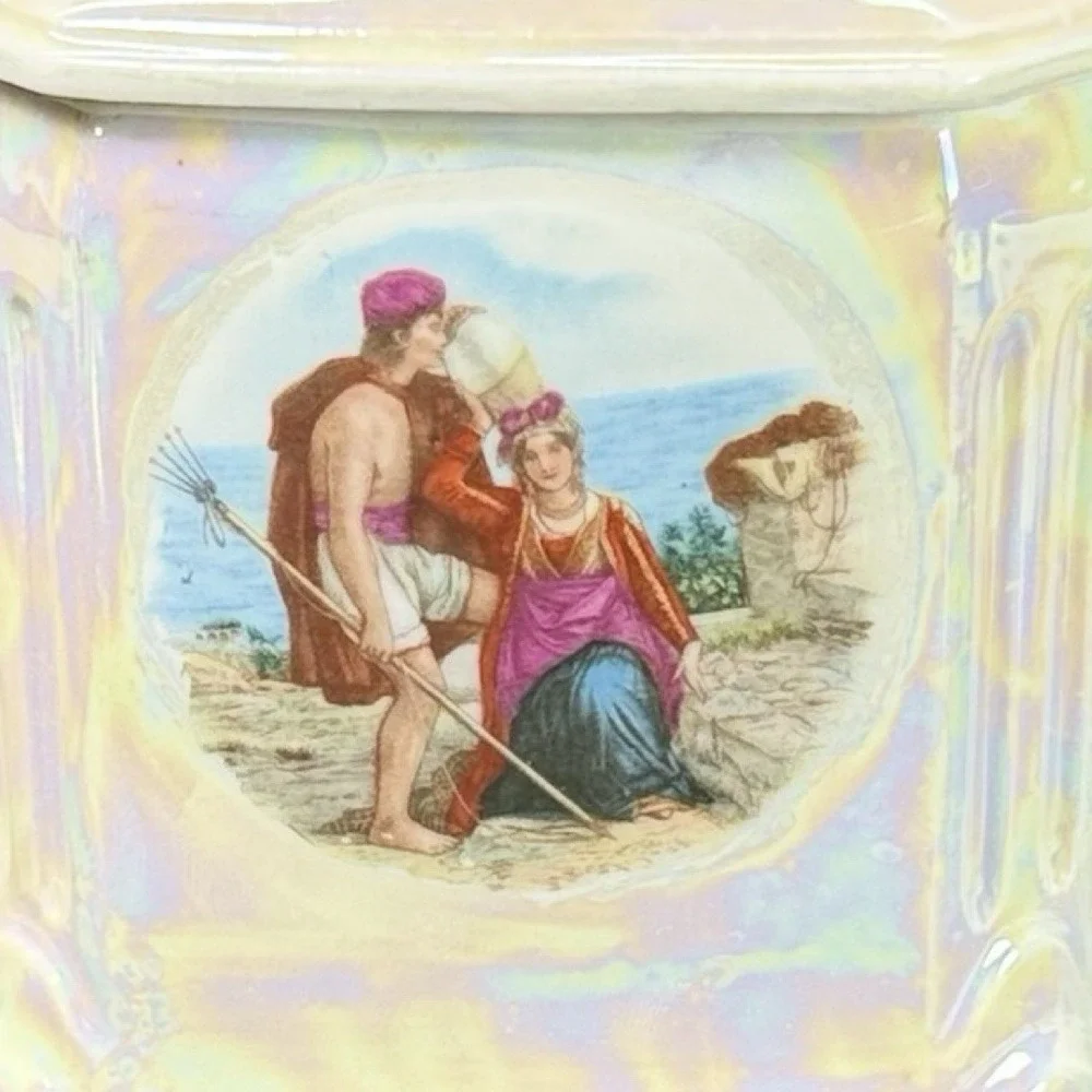 MEPOCO‎ Wares Flour Canister Iridescent Lustreware Made In Germany Vintage
